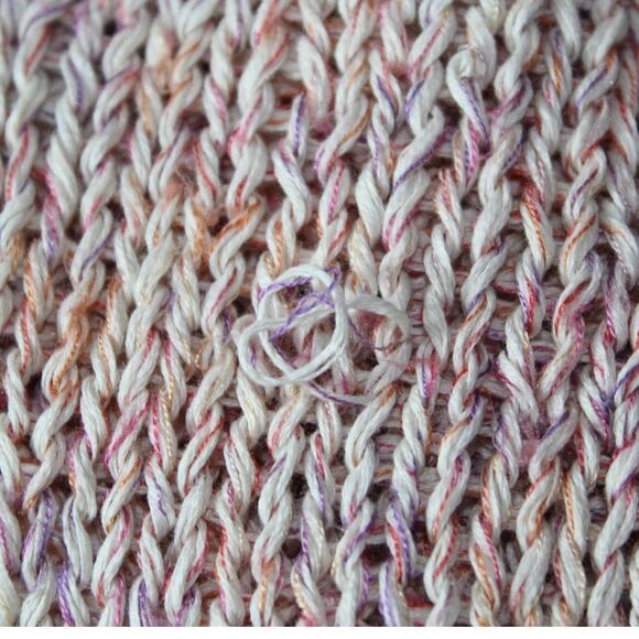 Theory Open Knit boxy blouse lagenlook small beachy coastal spring cotton silk - Picture 5 of 12